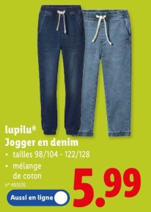 Jogger en denim