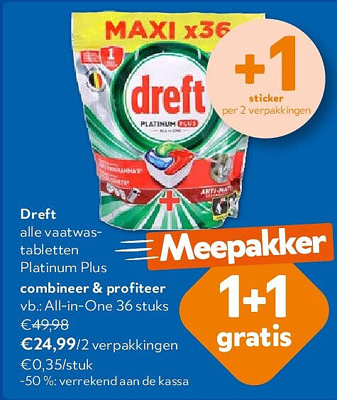 Dreft All-in-One 36 stuks