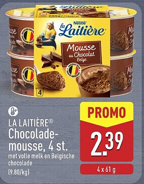 Chocolade mousse, 4st.