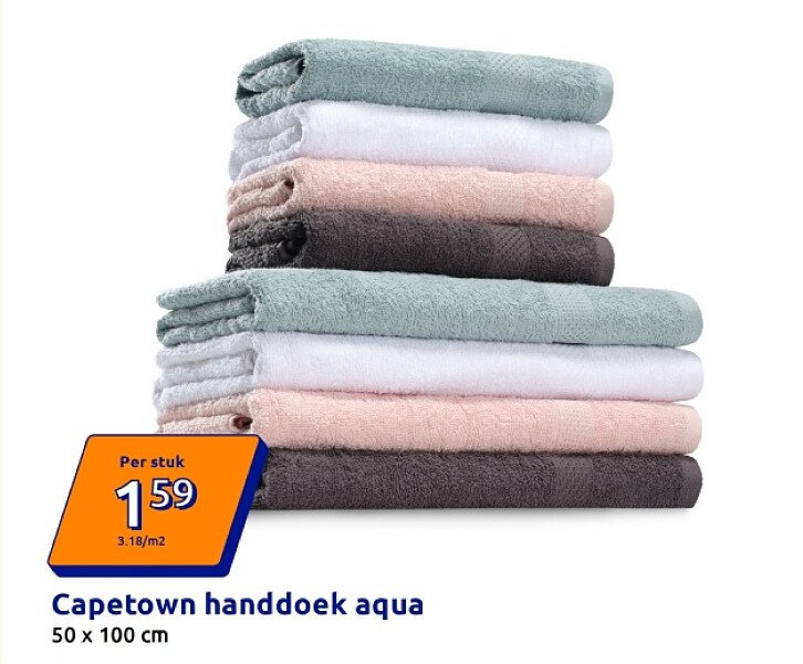 Capetown handdoek aqua