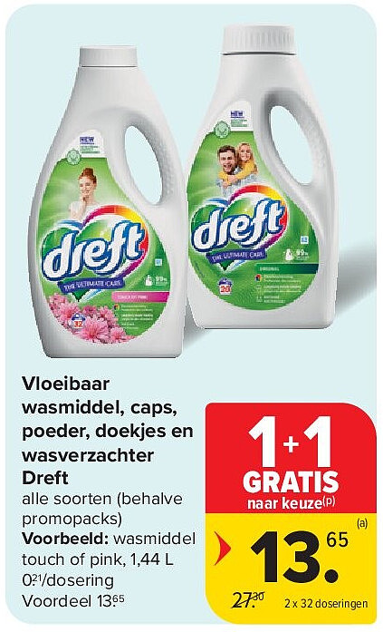 Vloeibaar wasmiddel, caps, poeder, doekjes en wasverzachter Dreft