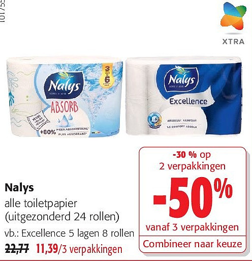 Nalys Excellence 5 lagen 8 rollen