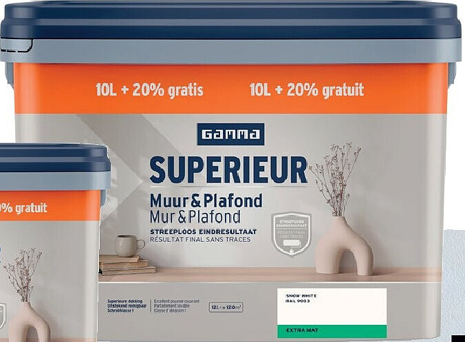 Peinture murale GAMMA SUPERIEUR RAL9003 extra mate 10+2 L