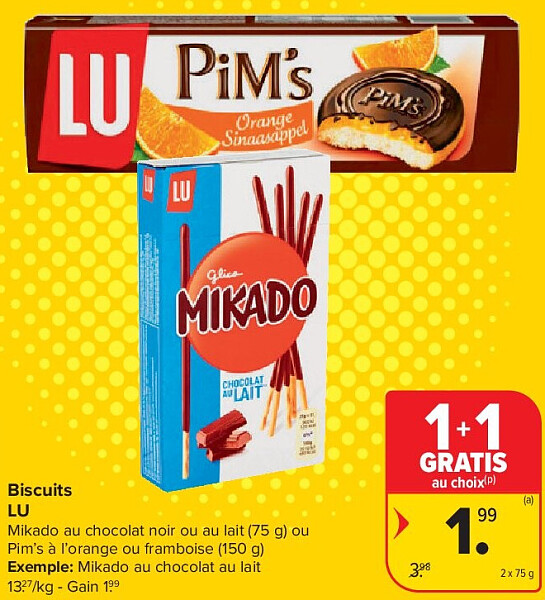 Biscuits LU 2 x 75 g