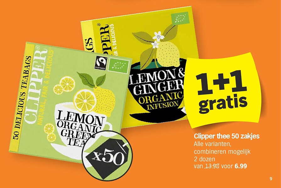 Clipper thee 50 zakjes