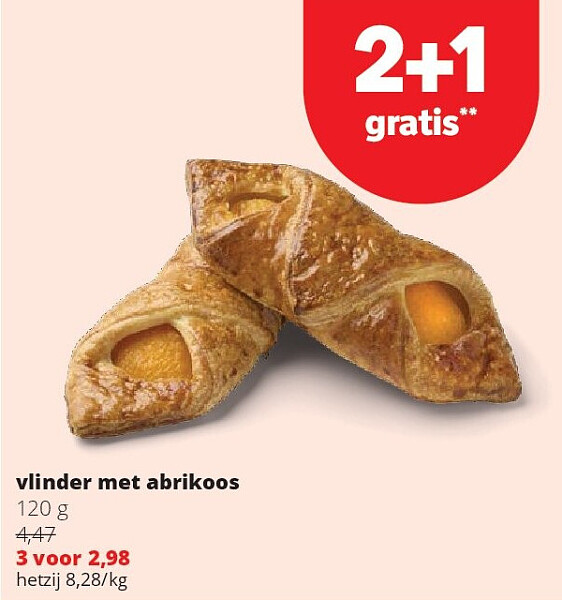 vlinder met abrikoos 120 g
