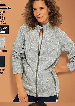 Vest met contrasterende stiksels