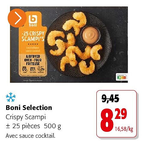 Boni Selection Crispy Scampi ± 25 pièces 500 g