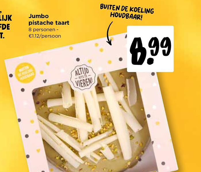 Jumbo pistache taart