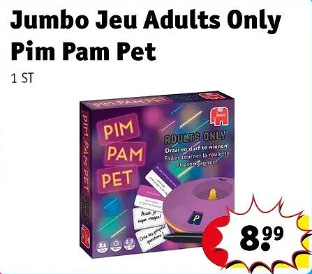 Jumbo Jeu Adults Only Pim Pam Pet