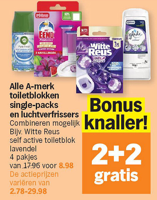 Alle A-merk toiletblokken single-packs en luchtverfrissers