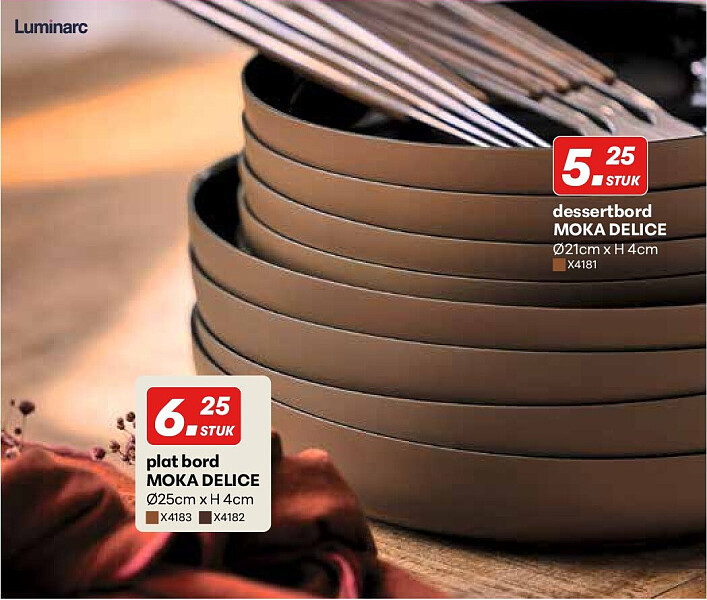 plat bord MOKA DELICE Ø25cm x H4cm