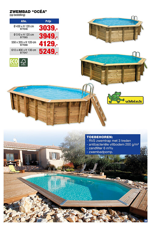 Ubbink Océa zwembad 550x355x120 cm