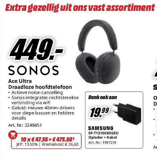 Ace Ultra Draadloze hoofdtelefoon