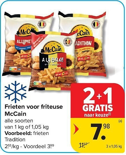 Frieten voor friteuse McCain