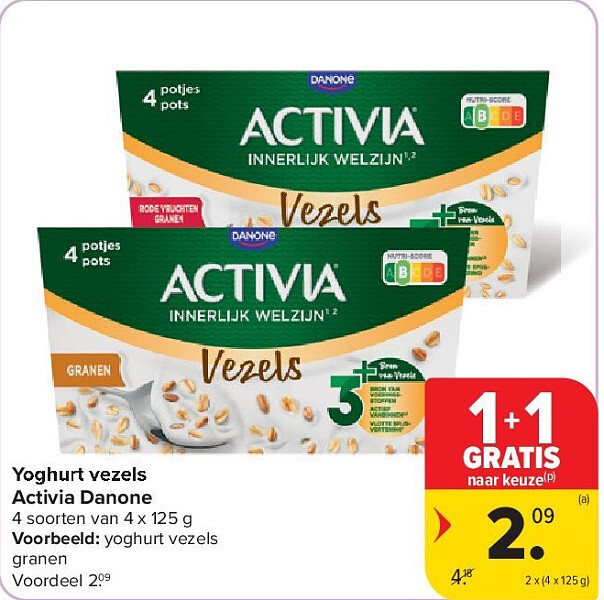 Yoghurt vezels Activia Danone