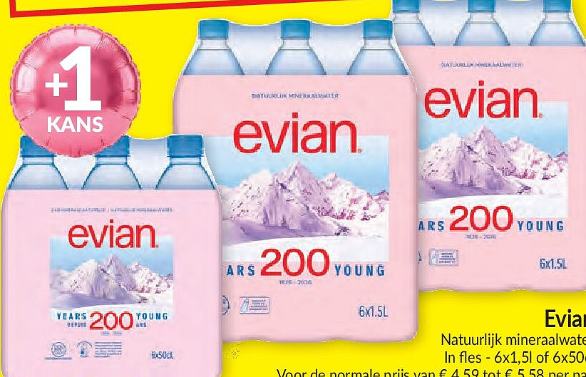Evian natuurlijk mineraalwater