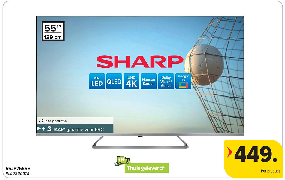 SHARP 55JP7665E QLED TV