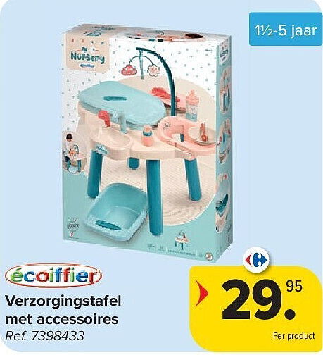 Verzorgingstafel met accessoires