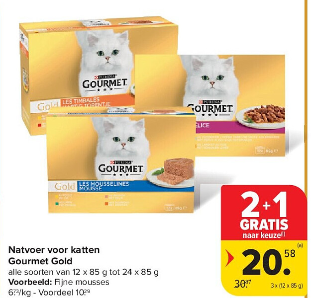Natvoer voor katten Gourmet Gold