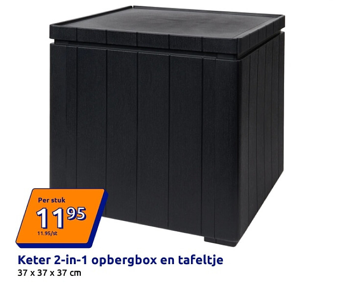Keter 2-in-1 opbergbox en tafeltje