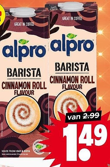Alpro Barista cinnamon roll