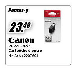 PG-595 Noir Cartouche d’encre