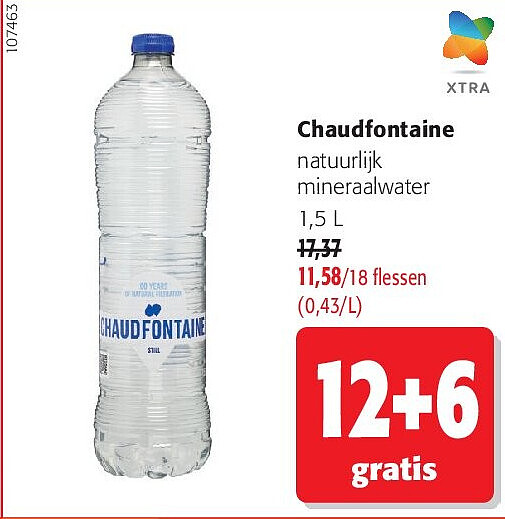 Chaudfontaine natuurlijk mineraalwater 1,5 L