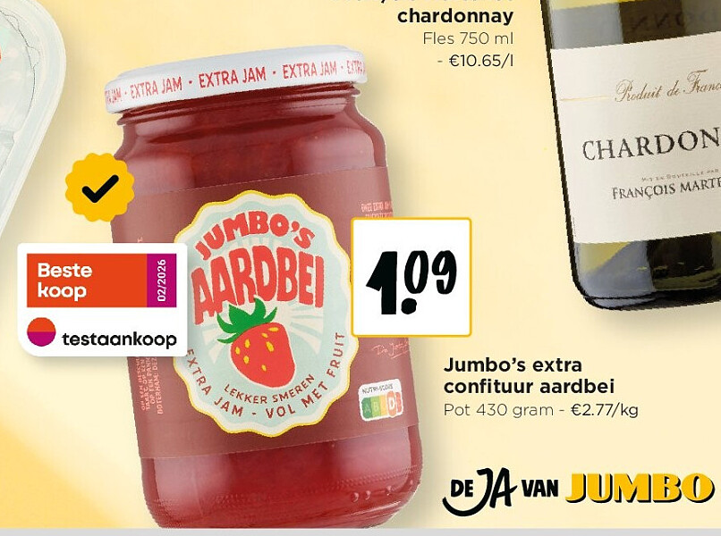 Jumbo’s extra confituur aardbei
