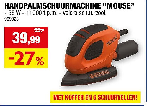 HANDPALMSCHUURMACHINE “MOUSE”