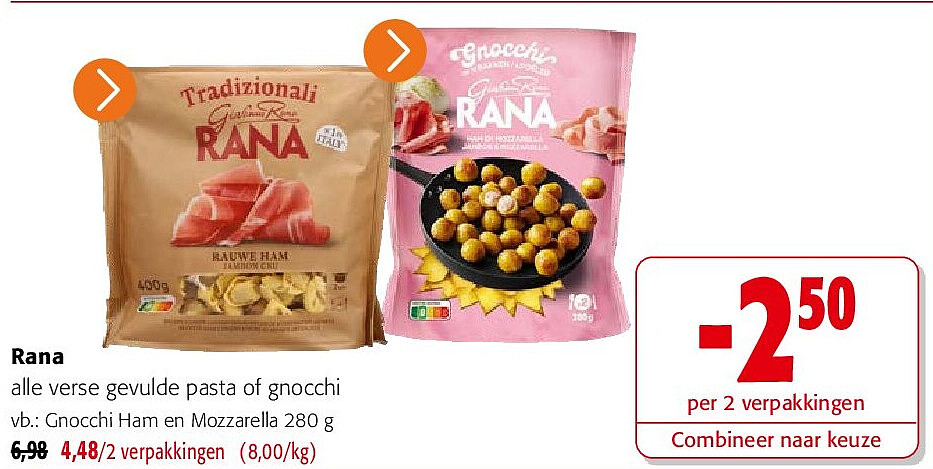 Rana Gnocchi Ham en Mozzarella 280 g