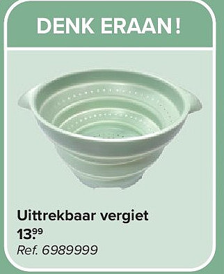 Uittrekbaar vergiet