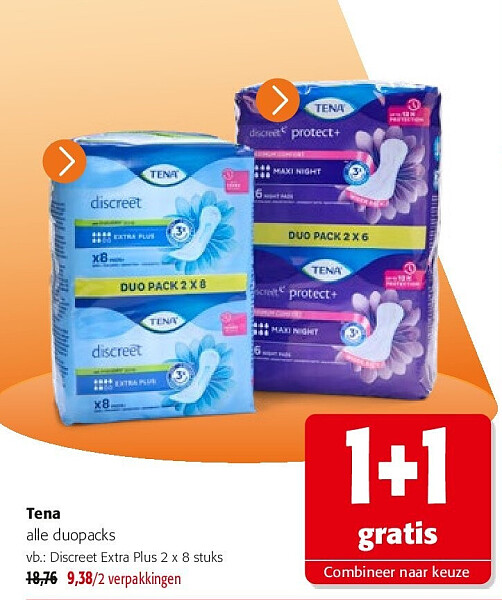 Tena Discreet Extra Plus 2 x 8 stuks