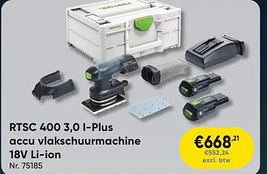 RTSC 400 3,0 I-Plus accu vlakschuurmachine 18V Li-ion