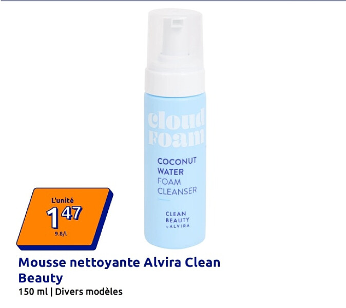 Mousse nettoyante Alvira Clean Beauty