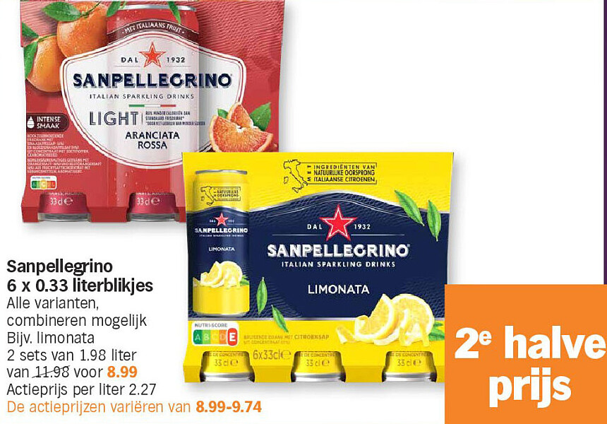 Sanpellegrino 6 x 0.33 literblikjes