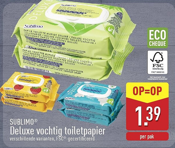 Deluxe vochtig toiletpapier
