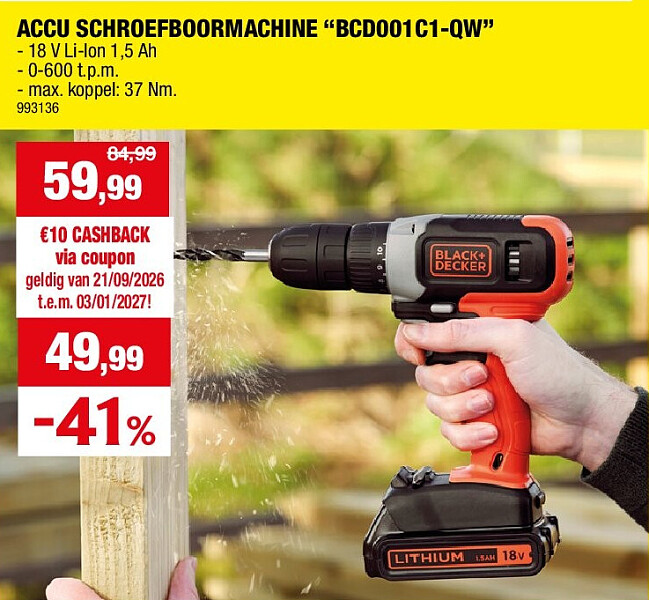 ACCU SCHROEFBOORMACHINE “BCD001C1-QW”