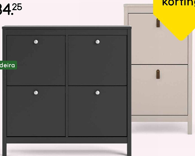 Madeira schoenenkast met 4 kleppen
