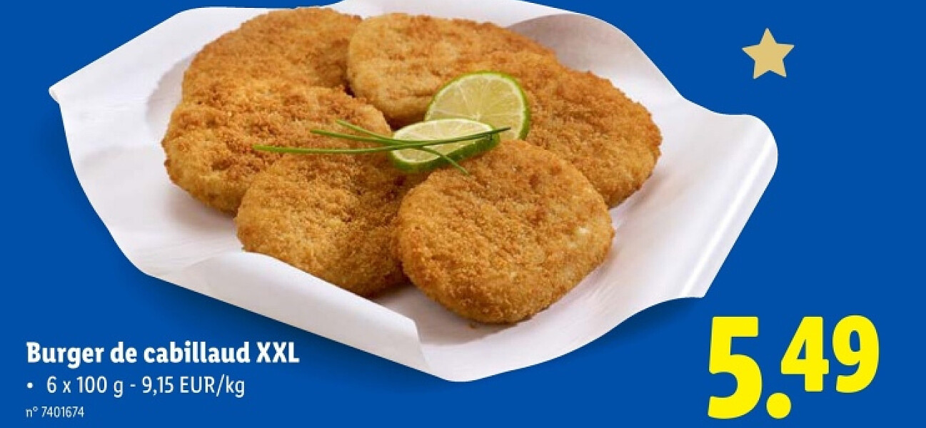 Burger de cabillaud XXL