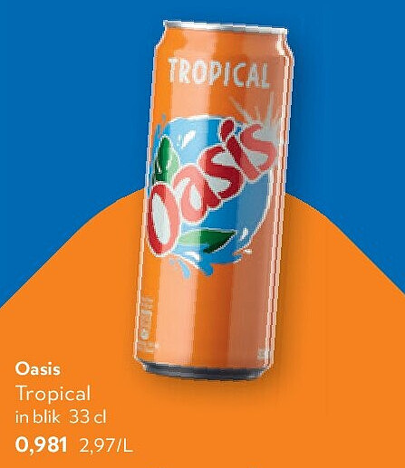 Oasis Tropical in blik 33 cl