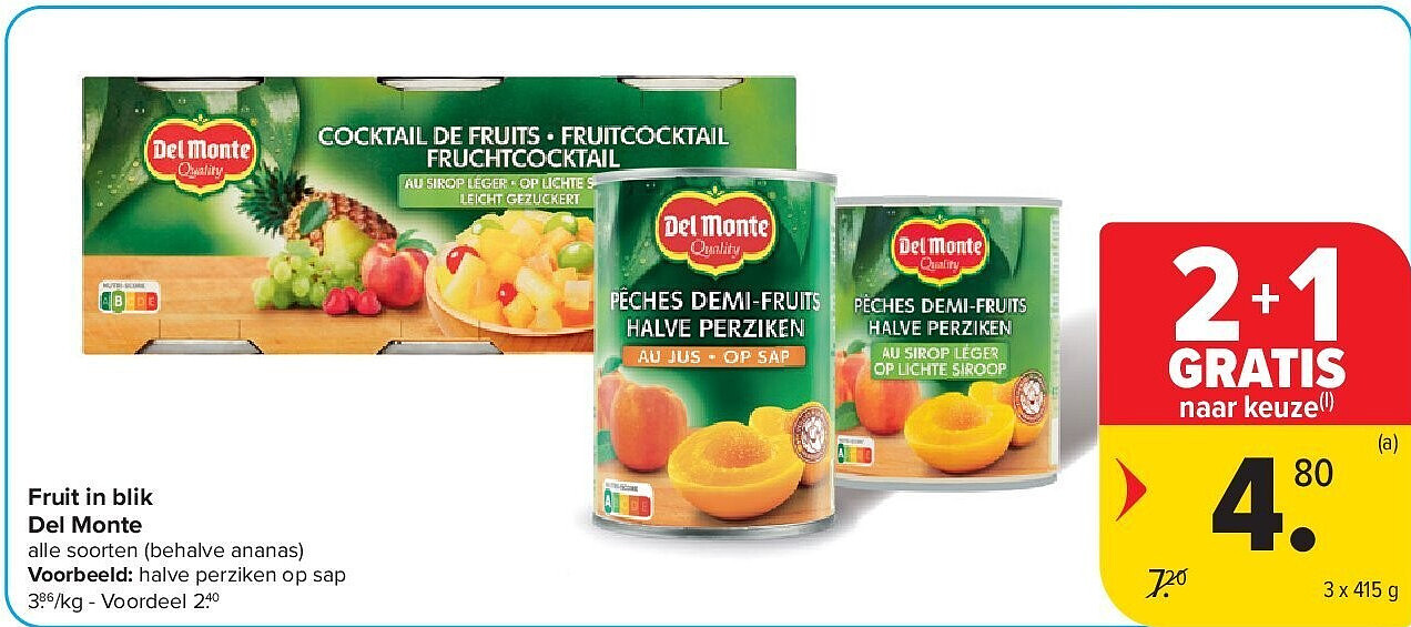 Fruit in blik Del Monte
