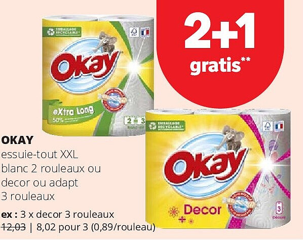 OKAY decor 3 rouleaux