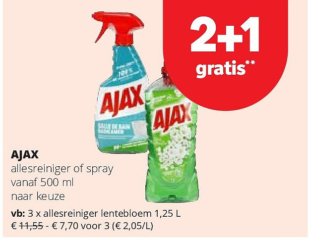 AJAX allesreiniger lentebloem 1,25 L