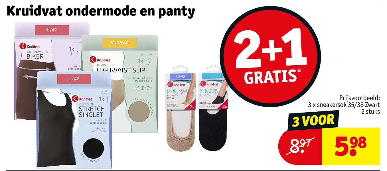 Kruidvat ondermode en panty