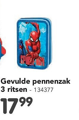 Gevulde pennenzak 3 ritsen - 134377