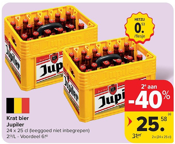 Krat bier Jupiler