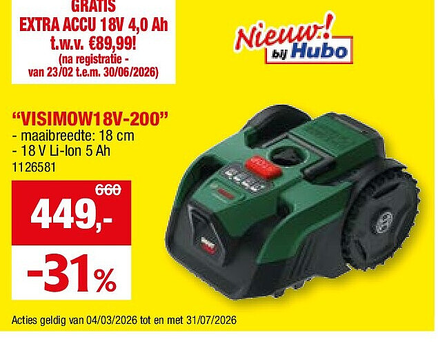ROBOTMAAIER “VISIMOW18V-200”
