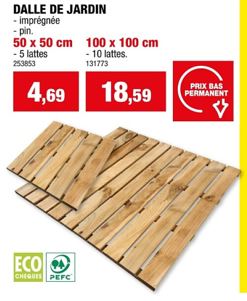 DALLE DE JARDIN 50 x 50 cm