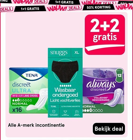 Alle A-merk incontinentie